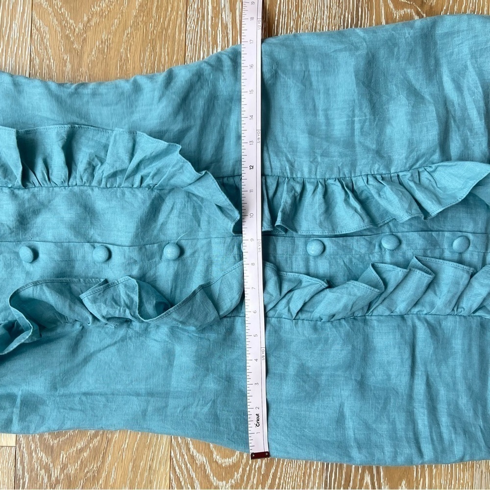 KARLIE Linen Raffle Mini Dress - Picture 9 of 11